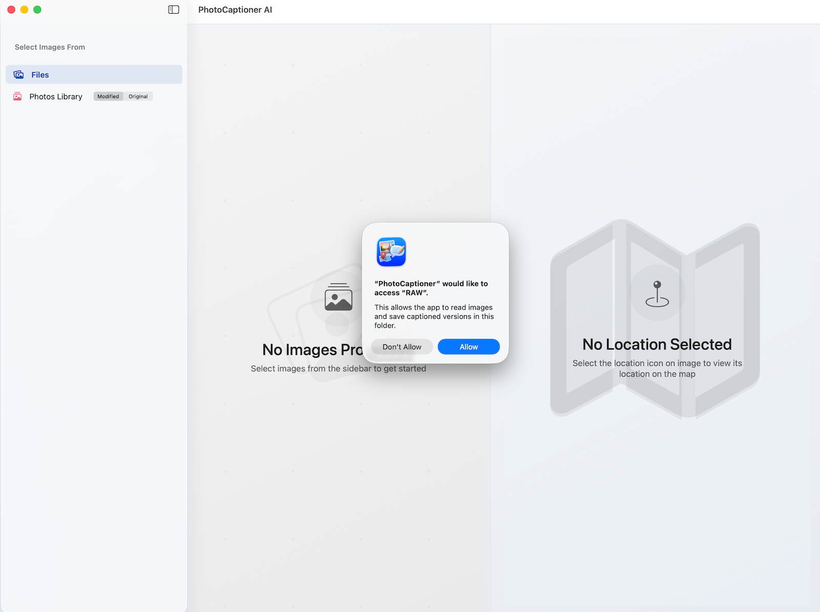 Granting Photos and folder access during onboarding